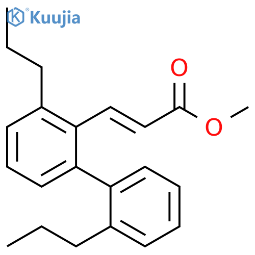 2-Propenoic acid, 3-(2',3-dipropyl[1,1'-biphenyl]-2-yl)-, methyl ester,(2E)- structure