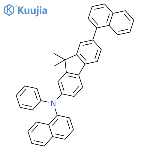 9H-Fluoren-2-amine, 9,9-dimethyl-N,7-di-1-naphthalenyl-N-phenyl- structure