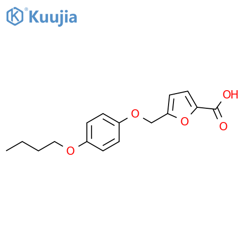 2-Furancarboxylic acid, 5-[(4-butoxyphenoxy)methyl]- structure