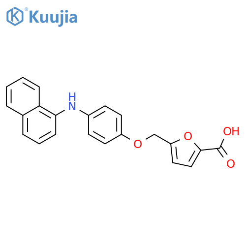 2-Furancarboxylic acid, 5-[[4-(1-naphthalenylamino)phenoxy]methyl]- structure