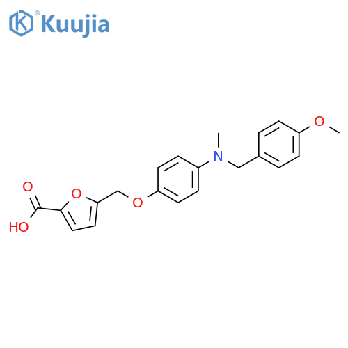 2-Furancarboxylic acid,5-[[4-[[(4-methoxyphenyl)methyl]methylamino]phenoxy]methyl]- structure