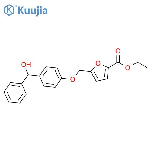 2-Furancarboxylic acid, 5-[[4-(hydroxyphenylmethyl)phenoxy]methyl]-,ethyl ester structure