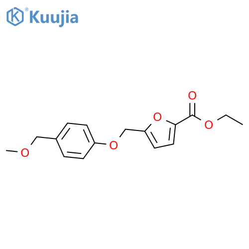 2-Furancarboxylic acid, 5-[[4-(methoxymethyl)phenoxy]methyl]-, ethylester structure