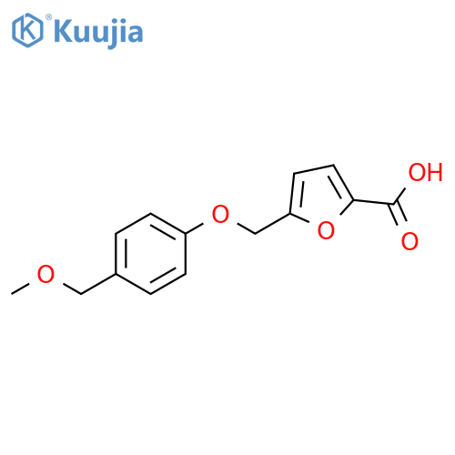 2-Furancarboxylic acid, 5-[[4-(methoxymethyl)phenoxy]methyl]- structure