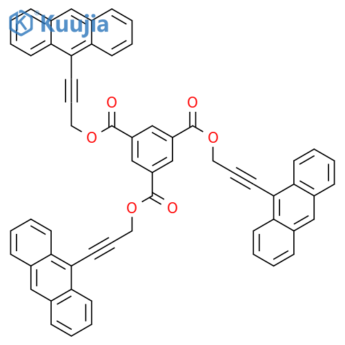 1,3,5-Benzenetricarboxylic acid, tris[3-(9-anthracenyl)-2-propynyl] ester structure