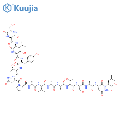 L-Leucine,L-seryl-L-seryl-L-leucyl-L-seryl-L-tyrosyl-L-threonyl-L-asparaginyl-L-prolyl-L-alanyl-L-valyl-L-alanyl-L-alanyl-L-threonyl-L-seryl-L-alanyl-L-asparaginyl- structure