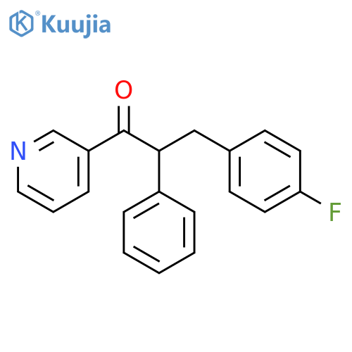 1-Propanone, 3-(4-fluorophenyl)-2-phenyl-1-(3-pyridinyl)- structure