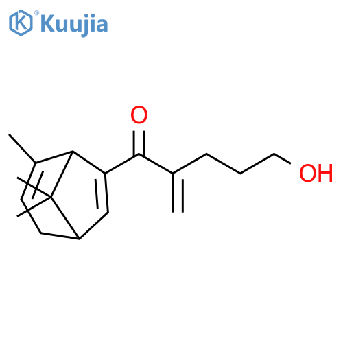 1-Pentanone,5-hydroxy-2-methylene-1-(4,8,8-trimethylbicyclo[3.2.1]octa-3,6-dien-6-yl)- structure