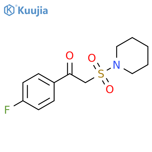 Piperidine, 1-[[2-(4-fluorophenyl)-2-oxoethyl]sulfonyl]- structure