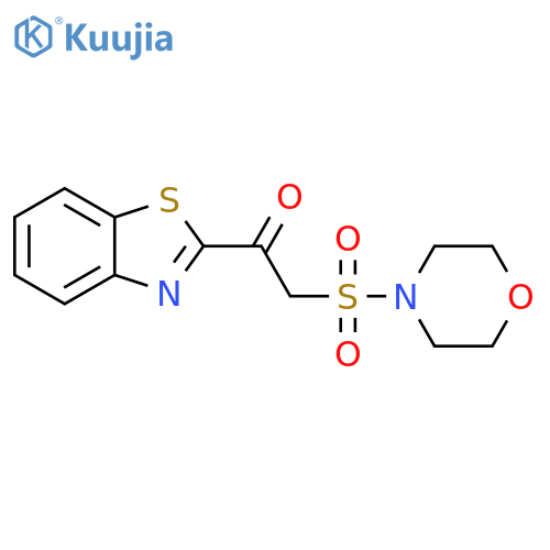 Morpholine, 4-[[2-(2-benzothiazolyl)-2-oxoethyl]sulfonyl]- structure