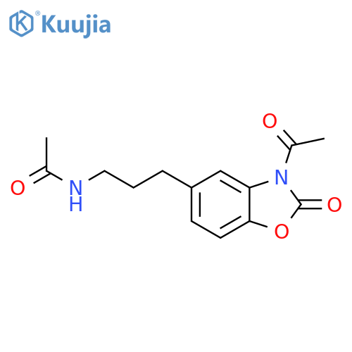 Acetamide, N-[3-(3-acetyl-2,3-dihydro-2-oxo-5-benzoxazolyl)propyl]- structure