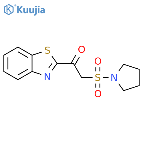 Pyrrolidine, 1-[[2-(2-benzothiazolyl)-2-oxoethyl]sulfonyl]- structure