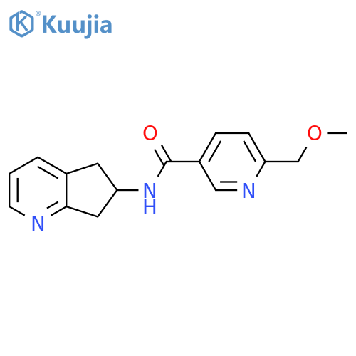 3-Pyridinecarboxamide,N-(6,7-dihydro-5H-cyclopenta[b]pyridin-6-yl)-6-(methoxymethyl)- structure