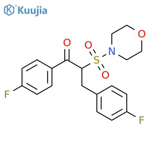 Morpholine,4-[[2-(4-fluorophenyl)-1-[(4-fluorophenyl)methyl]-2-oxoethyl]sulfonyl]- structure