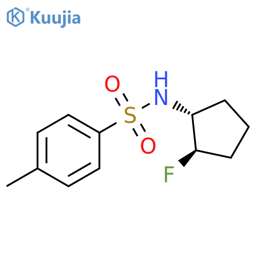 Benzenesulfonamide, N-[(1R,2R)-2-fluorocyclopentyl]-4-methyl-, rel- structure