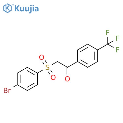 Ethanone, 2-[(4-bromophenyl)sulfonyl]-1-[4-(trifluoromethyl)phenyl]- structure