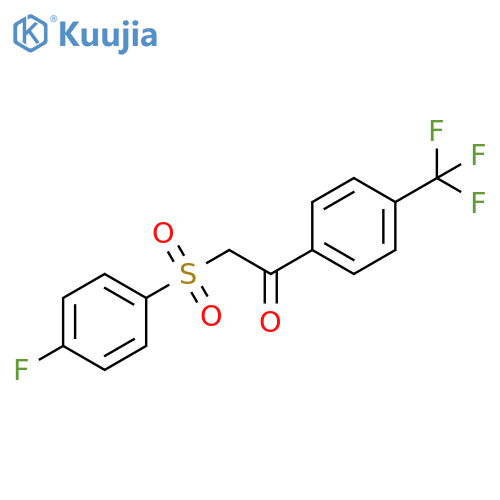 Ethanone, 2-[(4-fluorophenyl)sulfonyl]-1-[4-(trifluoromethyl)phenyl]- structure