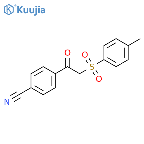 Benzonitrile, 4-[[(4-methylphenyl)sulfonyl]acetyl]- structure