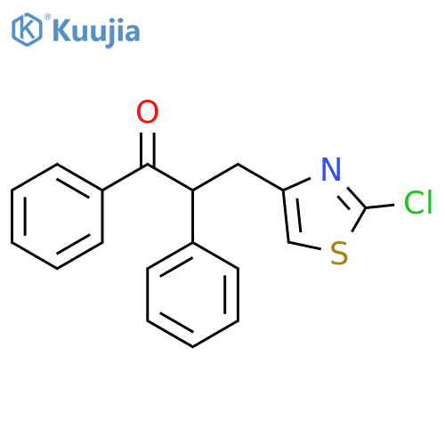 1-Propanone, 3-(2-chloro-4-thiazolyl)-1,2-diphenyl- structure