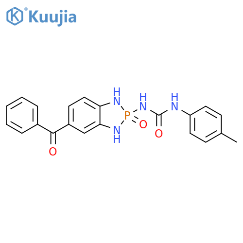 Urea,N-(5-benzoyl-2,3-dihydro-2-oxido-1H-1,3,2-benzodiazaphosphol-2-yl)-N'-(4-methylphenyl)- structure