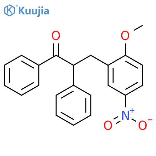 1-Propanone, 3-(2-methoxy-5-nitrophenyl)-1,2-diphenyl- structure