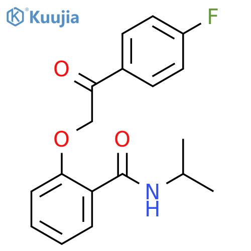 Benzamide, 2-[2-(4-fluorophenyl)-2-oxoethoxy]-N-(1-methylethyl)- structure