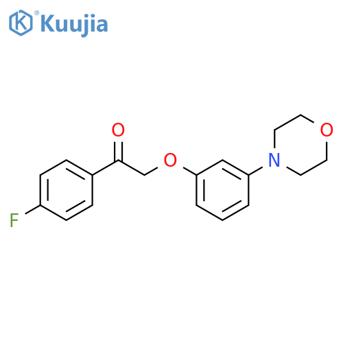 Ethanone, 1-(4-fluorophenyl)-2-[3-(4-morpholinyl)phenoxy]- structure