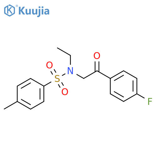 Benzenesulfonamide,N-ethyl-N-[2-(4-fluorophenyl)-2-oxoethyl]-4-methyl- structure