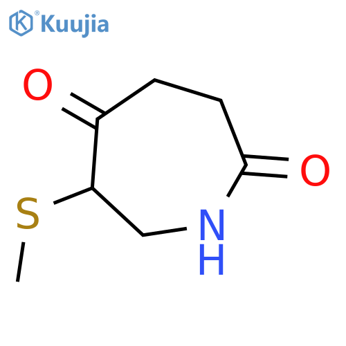 1H-AZEPINE-2,5-DIONE, TETRAHYDRO-6-(METHYLTHIO)- structure