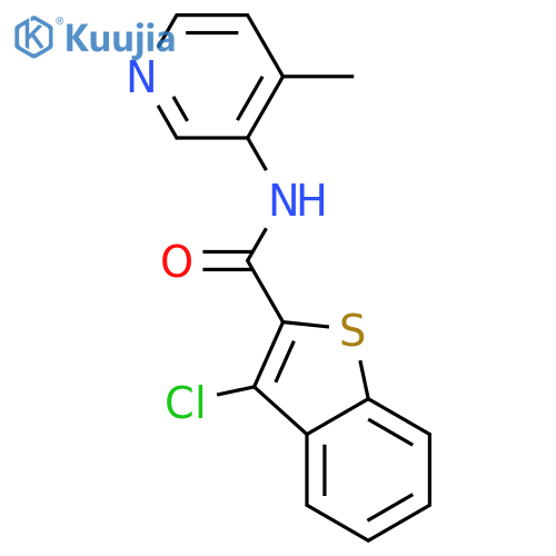 BENZO[B]THIOPHENE-2-CARBOXAMIDE, 3-CHLORO-N-(4-METHYL-3-PYRIDINYL)- structure