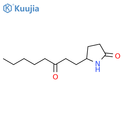2-Pyrrolidinone, 5-(3-oxooctyl)- structure