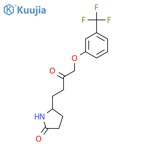 2-Pyrrolidinone, 5-[3-oxo-4-[3-(trifluoromethyl)phenoxy]butyl]- structure