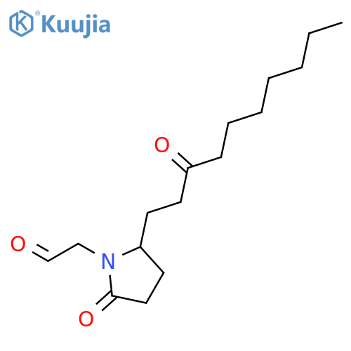 1-Pyrrolidineacetaldehyde, 2-oxo-5-(3-oxodecyl)- structure