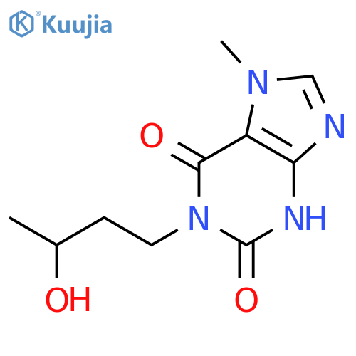 1H-PURINE-2,6-DIONE, 3,7-DIHYDRO-1-(3-HYDROXYBUTYL)-7-METHYL- structure