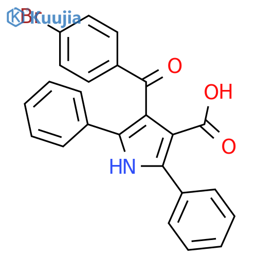 1H-PYRROLE-3-CARBOXYLIC ACID, 4-(4-BROMOBENZOYL)-2,5-DIPHENYL- structure
