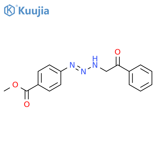 Benzoic acid, 4-[3-(2-oxo-2-phenylethyl)-1-triazenyl]-, methyl ester structure