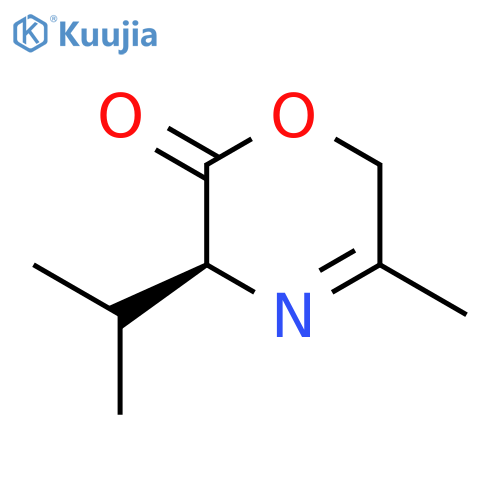 2H-1,4-Oxazin-2-one, 3,6-dihydro-5-methyl-3-(1-methylethyl)-, (S)- structure