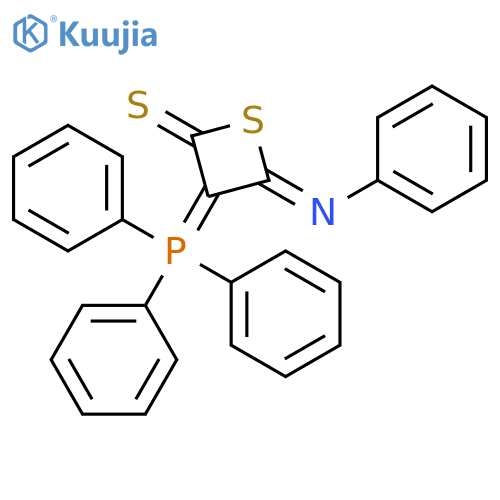 (4Z)-4-(Phenylimino)-3-(triphenyl-lambda~5~-phosphanylidene)thietane-2-thione structure