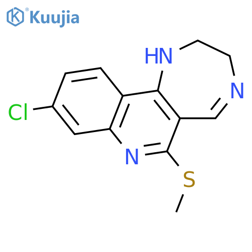 9-chloro-6-(methylsulfanyl)-2,3-dihydro-1H-[1,4]diazepino[6,5-c]quinoline structure