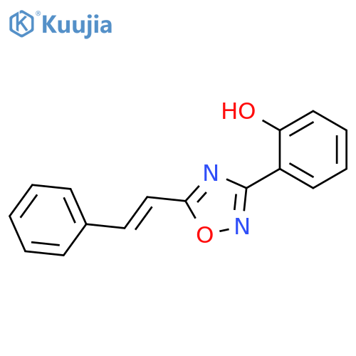 PHENOL, 2-[5-(2-PHENYLETHENYL)-1,2,4-OXADIAZOL-3-YL]- structure