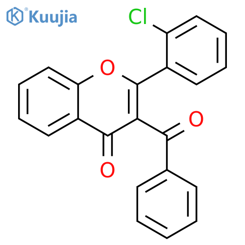 4H-1-Benzopyran-4-one, 3-benzoyl-2-(2-chlorophenyl)- structure