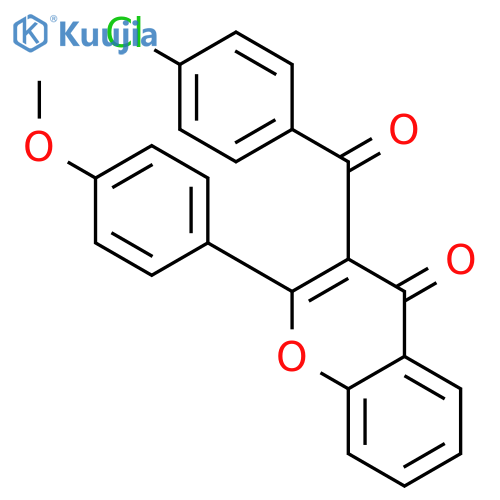 4H-1-BENZOPYRAN-4-ONE, 3-(4-CHLOROBENZOYL)-2-(4-METHOXYPHENYL)- structure