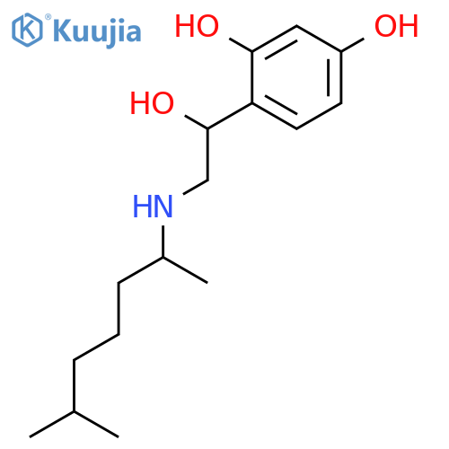 1,3-Benzenediol, 4-[2-[(1,5-dimethylhexyl)amino]-1-hydroxyethyl]- structure