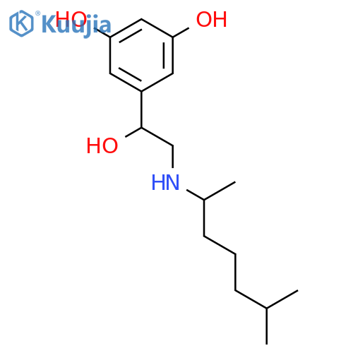 1,3-Benzenediol, 5-[2-[(1,5-dimethylhexyl)amino]-1-hydroxyethyl]- structure