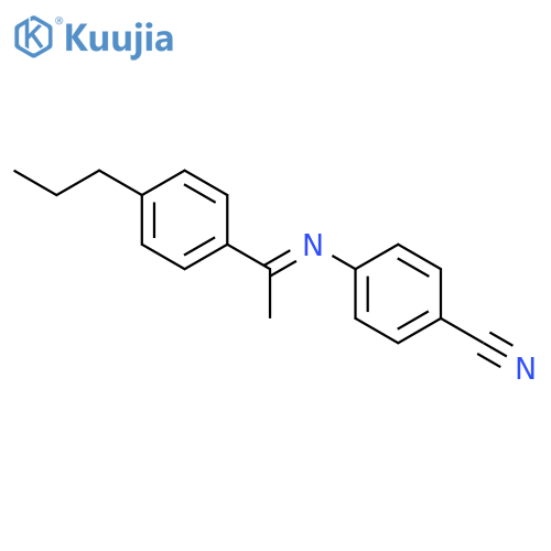4-{(E)-[1-(4-Propylphenyl)ethylidene]amino}benzonitrile structure