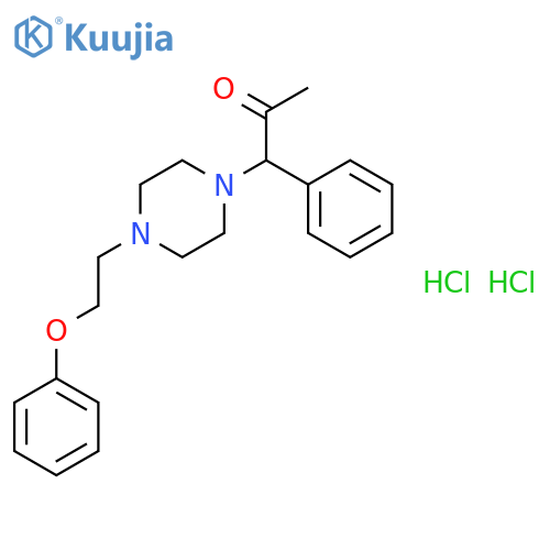 2-Propanone,1-[4-(2-phenoxyethyl)-1-piperazinyl]-1-phenyl-, hydrochloride (1:2) structure