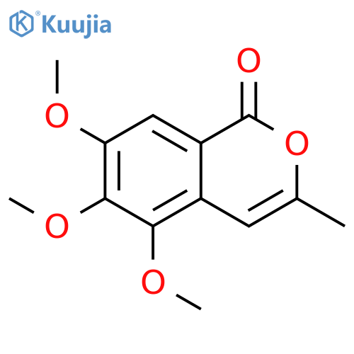 1H-2-BENZOPYRAN-1-ONE, 5,6,7-TRIMETHOXY-3-METHYL- structure