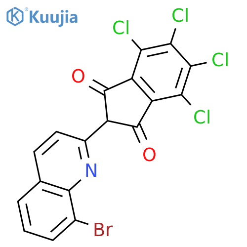 1H-INDENE-1,3(2H)-DIONE, 2-(8-BROMO-2-QUINOLINYL)-4,5,6,7-TETRACHLORO- structure