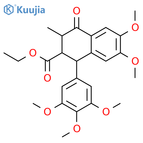 Ethyl 6,7-dimethoxy-3-methyl-4-oxo-1-(3,4,5-trimethoxyphenyl)-2,3-dihydro-1h-naphthalene-2-carboxylate structure