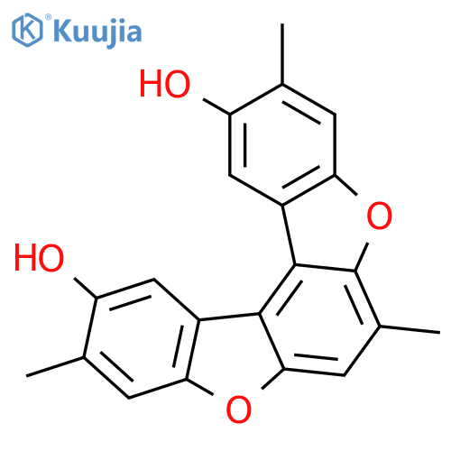 Benzo[1,2-b:4,3-b']bisbenzofuran-2,11-diol, 3,6,10-trimethyl- structure
